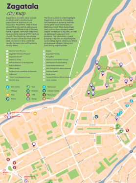 Zagatala city map & Sheki-Balaken regional map